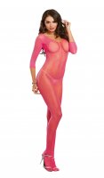Dreamgirl One Size Hot Pink Fishnet Open Crotch Bodystocking 0015