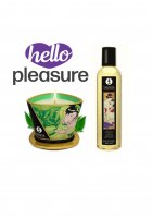Shunga Erotic Massage Oil & Candle Gift Set - Vanilla