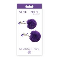 Sincerely Fur Nipple Clips - Purple