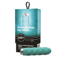 Key by Jopen Charms Petite Massager - Plush Robin Egg Blue
