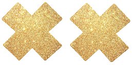 Gold Glitter Cross Nipple cover - 1 pair