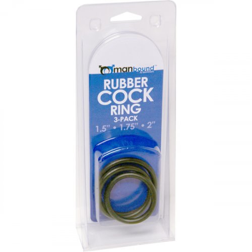 Manbound Rubber Cock Ring 3 pack